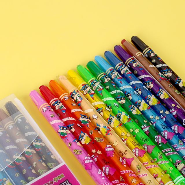 짱구 12색 색연필 (Shinchan 12-Color Twist Crayons)