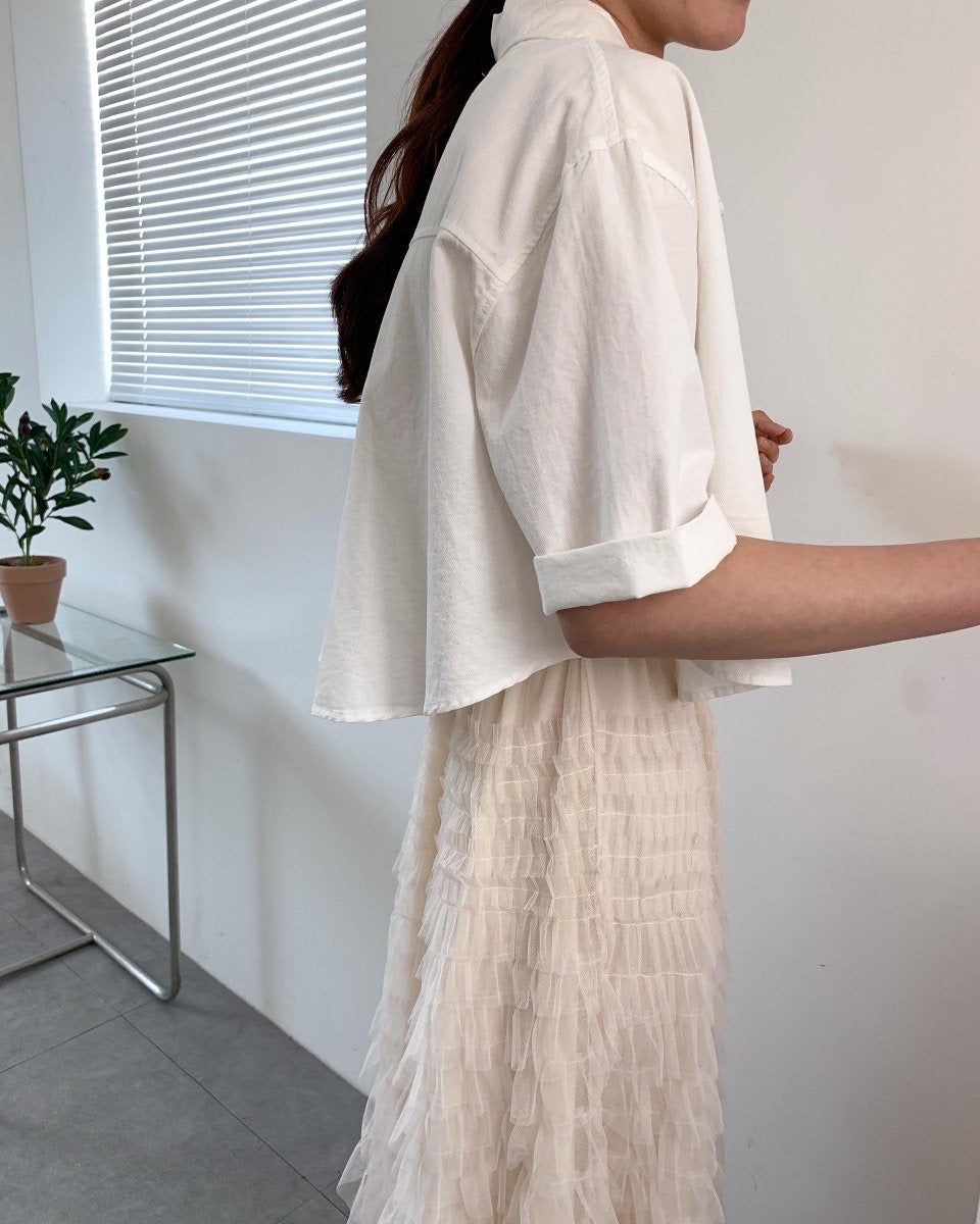리나 크롭남방 (Lina Crop Shirt)