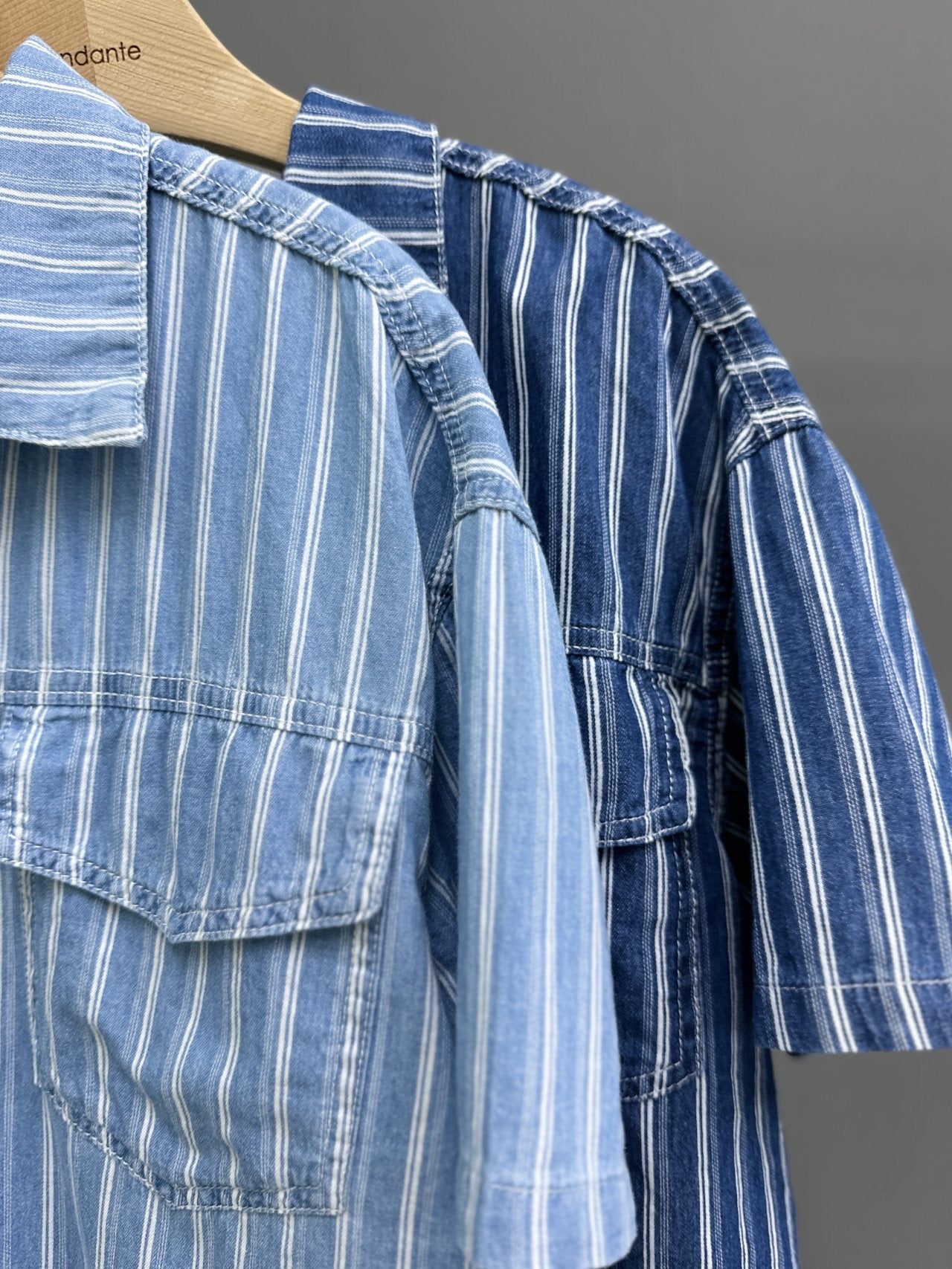 스트라이프 청 남방 (Stripe Denim Shirt)