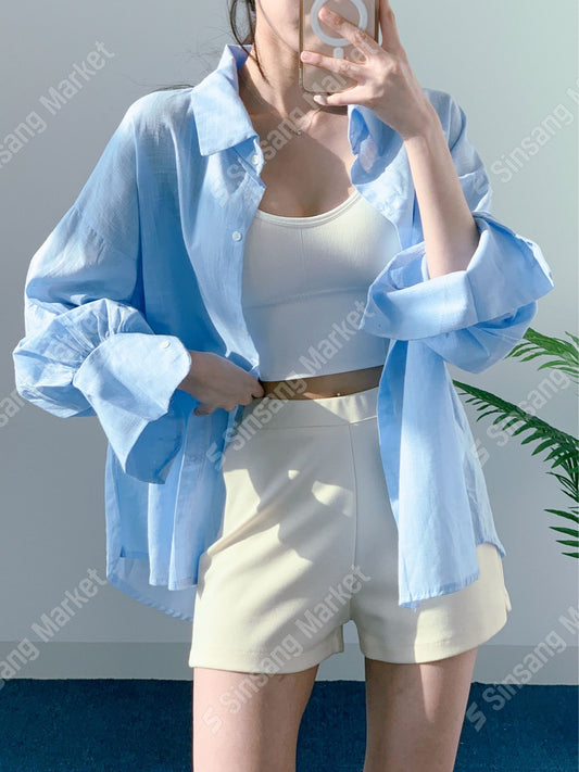네이처 린넨셔츠