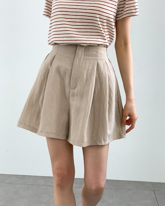 러스트 핀턱 반바지 (Rust Pintuck Shorts)