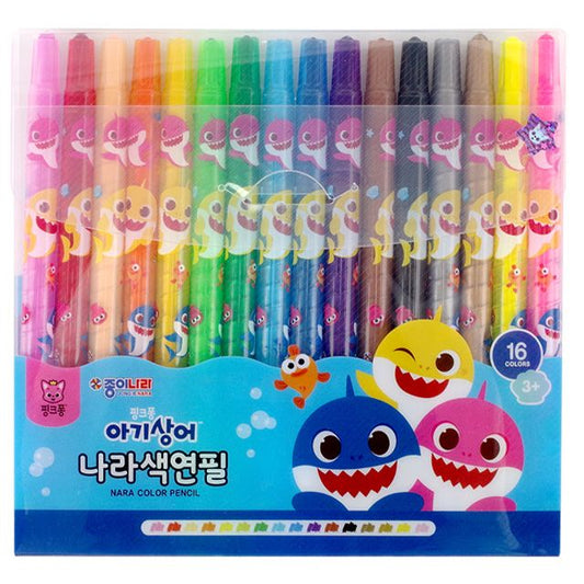핑크퐁 16색 색연필 (Pinkfong 16-Color Twist Crayons)