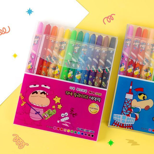 짱구 12색 색연필 (Shinchan 12-Color Twist Crayons)