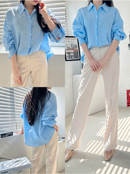 네이처 린넨셔츠