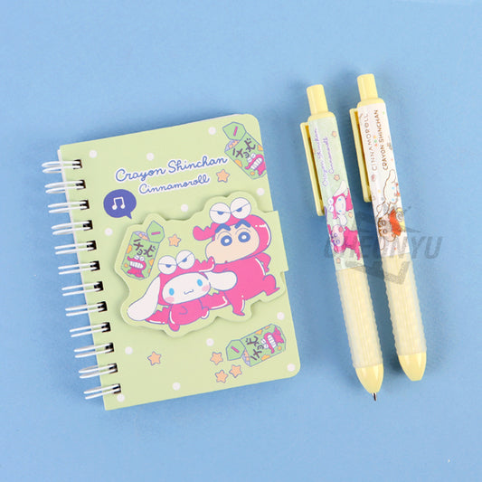시나모롤 x 짱구는못말려 마그넷 수첩 (Cinnamoroll x Shinchan Magnetic Notebook)