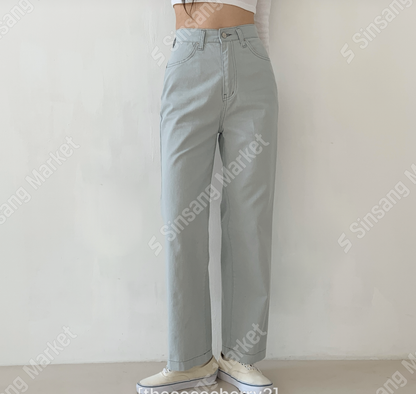 711 레직기 일자 면팬츠